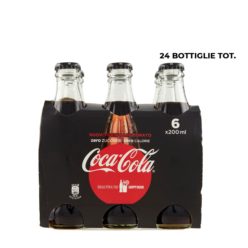 Coca Cola Zero 20cl  frigobar x24 Bottiglie Vetro