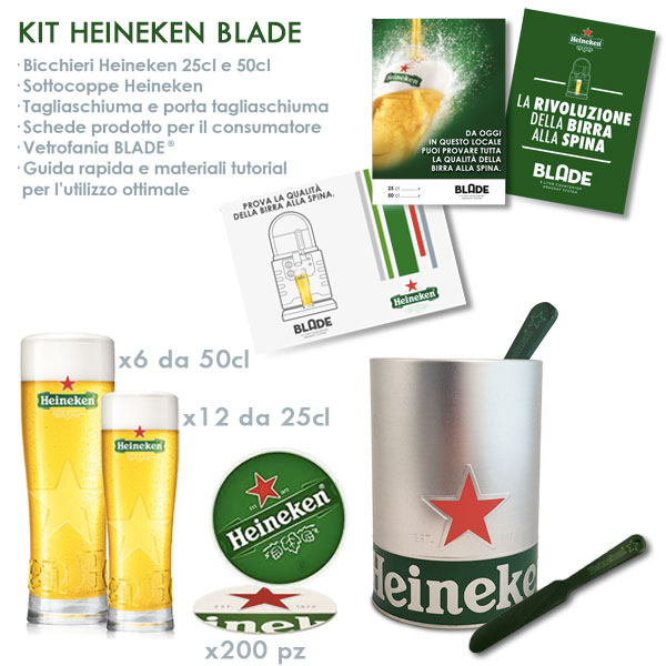 Kit Blade Heineken per Spillatura fustini Blade Heineken